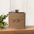Personalized Leather Wrapped Flask